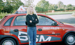 Trudie Thomas when she passed her test while learning with Chris Blake Driving School